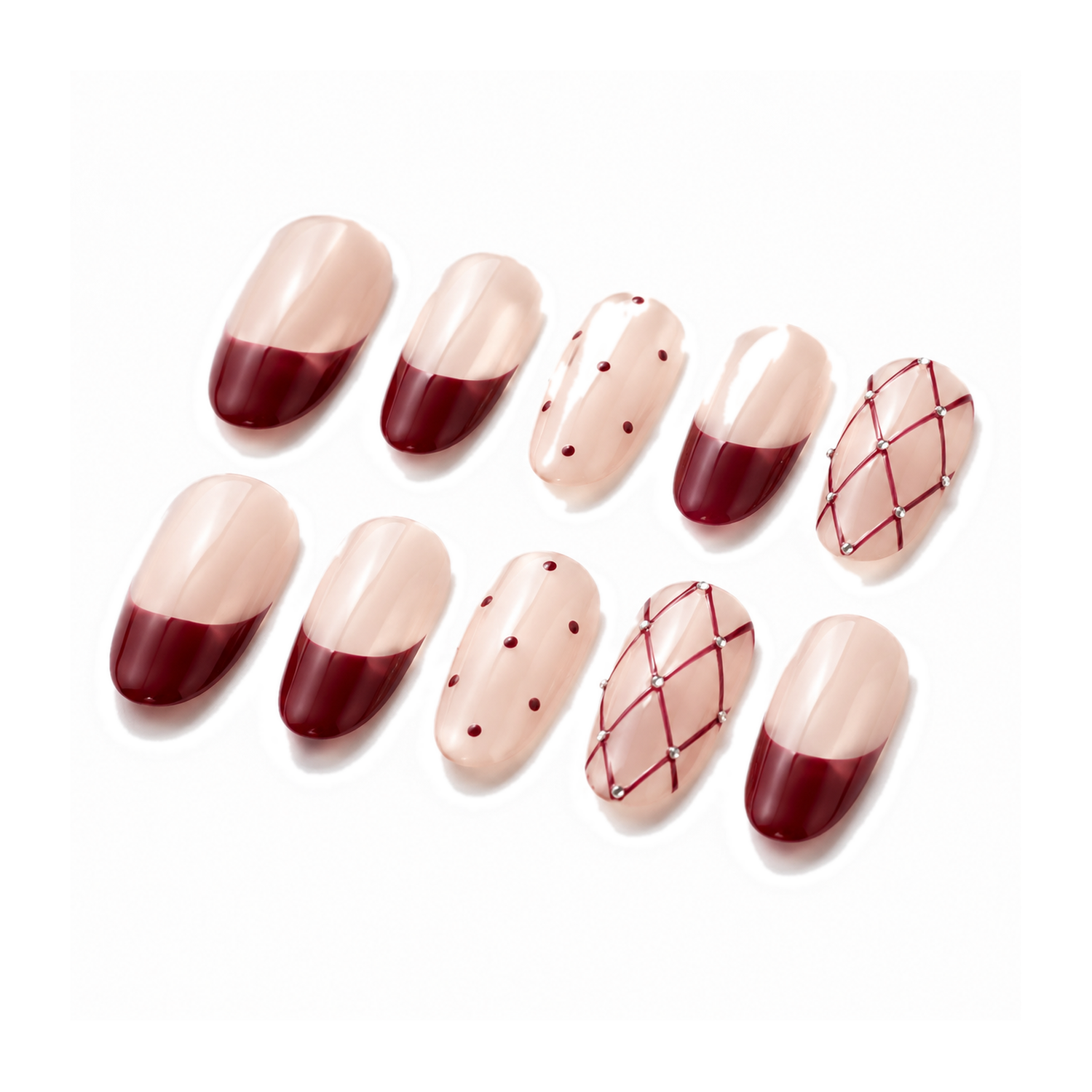How to Style F-006-E Handmade French Medium Almond Press-On Nails: At-Home Tips and Care