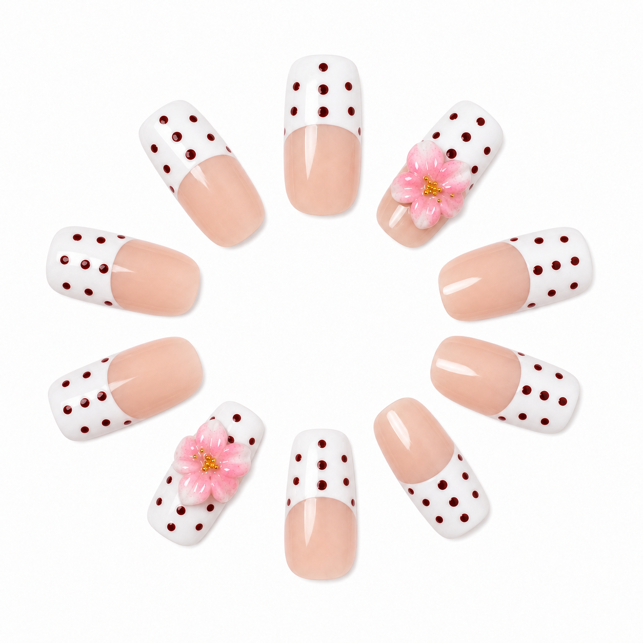 How to Style F-004-E Handmade French Medium Almond Press-On Nails: At-Home Tips and Care