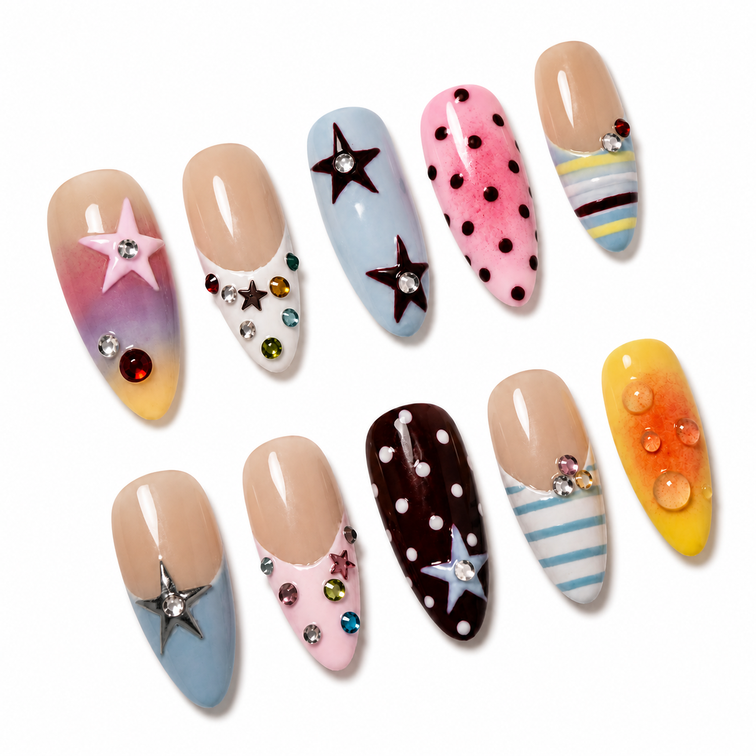How to Style O-001-E Handmade Western Style Medium Almond Nails: At-Home Tips and Care