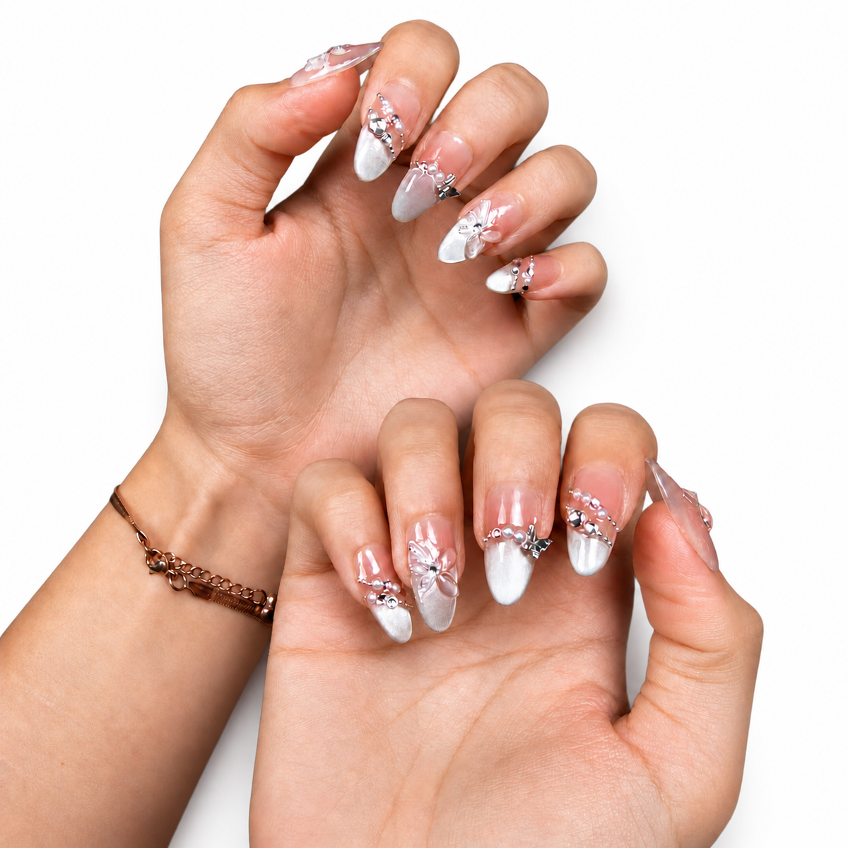 Cosmic Candy Star & Heart Medium Almond Press-On Nails - product view 5