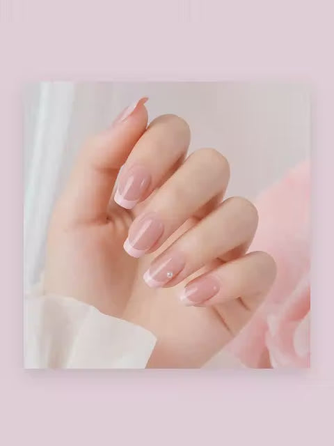Press-on nails worn on hand showcase video